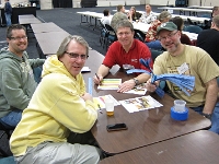 Saturday Night Raffle - Mark Stoering, Dave Patterson (left) Pete Kaczanowski, Mark Krull (right)